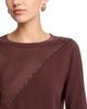 Sioni Sioni Faux Suede Crewneck Sweater - 4