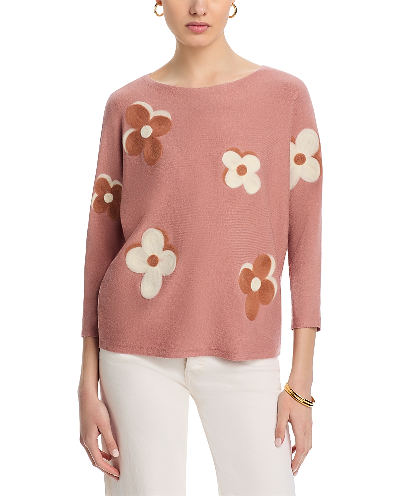 Sioni - Floral Dolman Sleeve Sweater