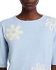 Sioni Sioni Floral Embroidered Short Sleeve Sweater - 4