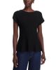 Sioni Sioni Ribbed Cap Sleeve Peplum Sweater - 1