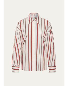 SIR Alva Long-Sleeve Oversized Poplin Shirt