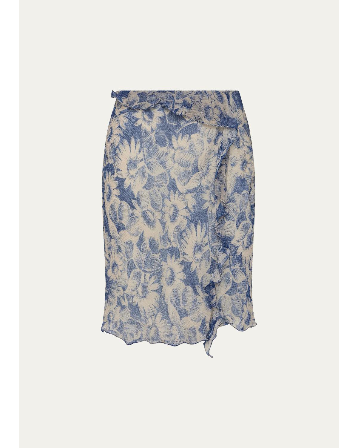 SIR Lilia Ruffle Midi Skirt