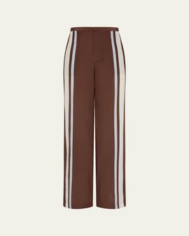 SIR Marais Striped Silk Crepe Trousers