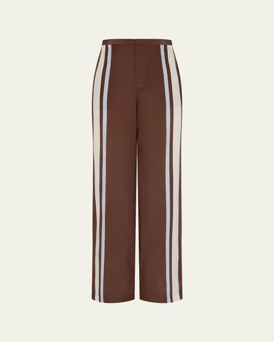 SIR Marais Striped Silk Crepe Trousers
