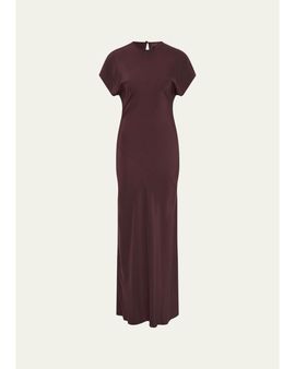 SIR Noria Silk Cap-Sleeve Gown