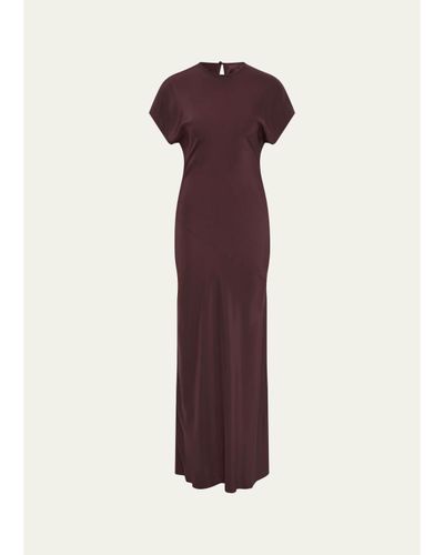 SIR Noria Silk Cap-Sleeve Gown