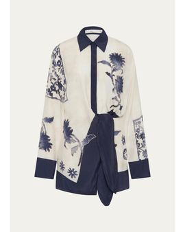 SIR Phillipa Tie-Waist Mini Shirtdress