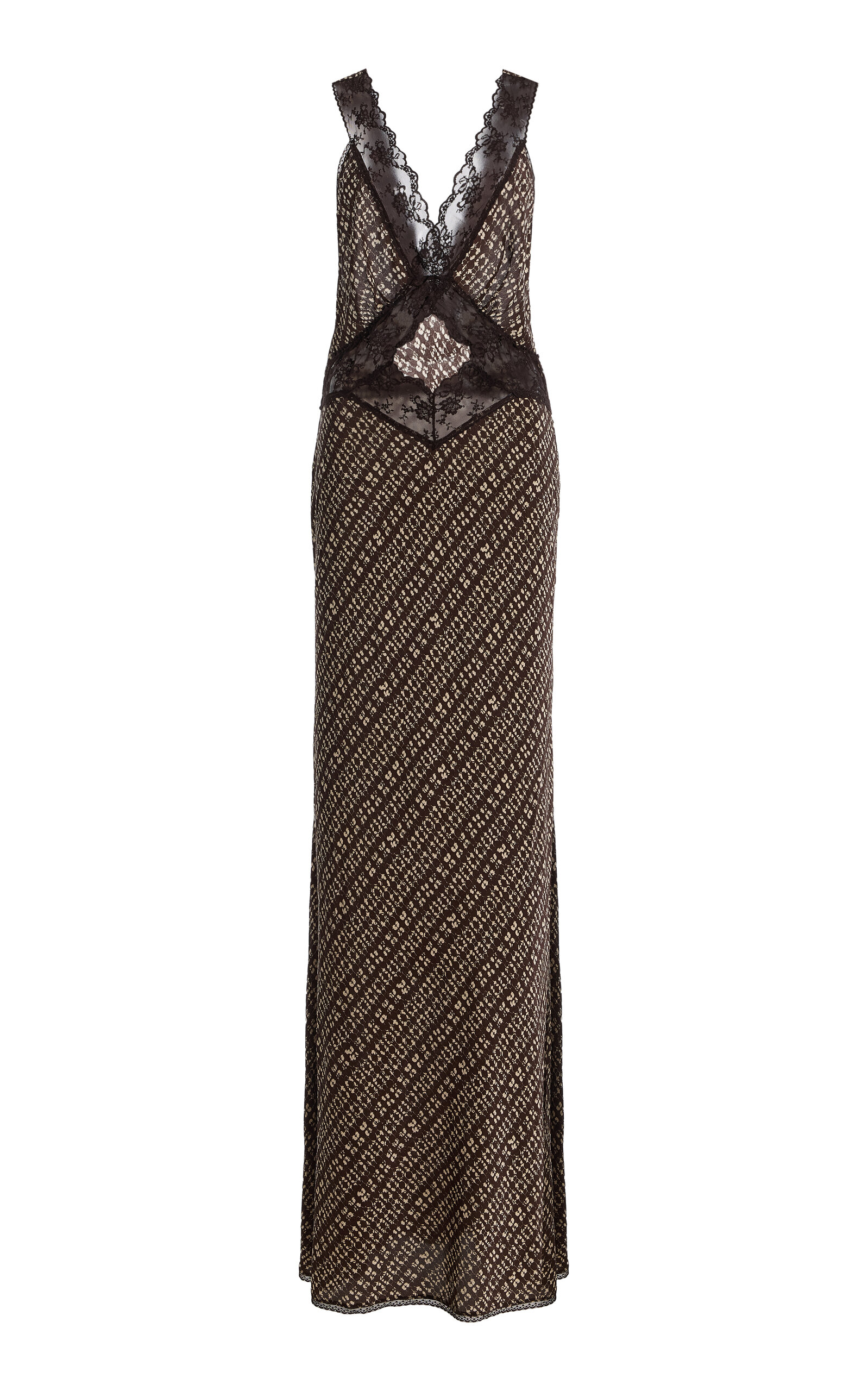 SIR. SIR. Astrid Cutout Satin Maxi Slip Dress
