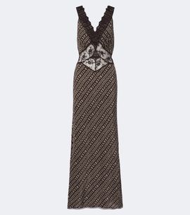 SIR SIR Astrid lace-trimmed printed gown