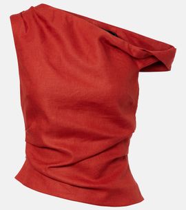 SIR SIR Asymmetric linen top