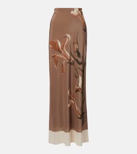 SIR SIR Azaliea floral silk maxi skirt
