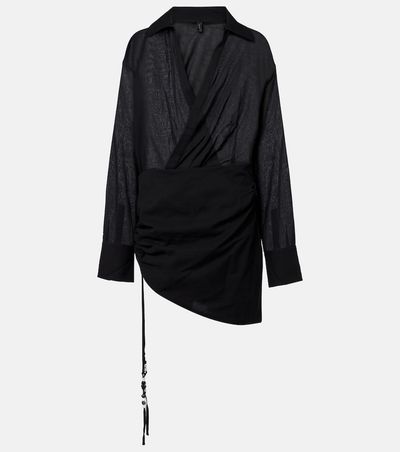 SIR SIR Azura ruched cotton wrap dress