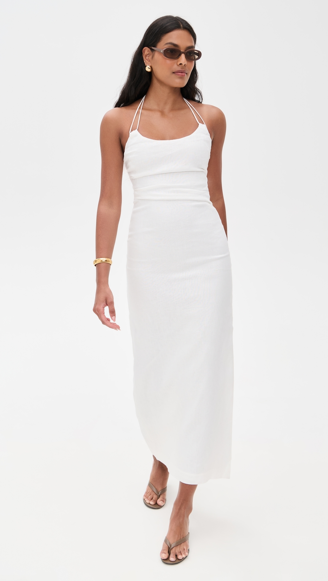 SIR. - Camellia Midi Dress Ivory