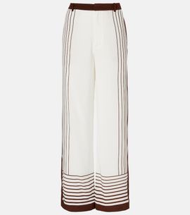 SIR SIR Destino striped silk wide-leg pants