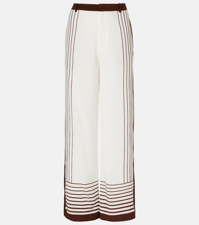 SIR SIR Destino striped silk wide-leg pants