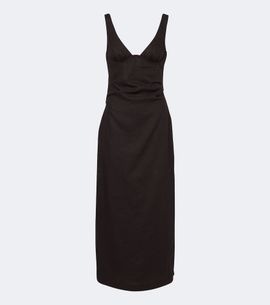 SIR SIR Draped linen midi dress