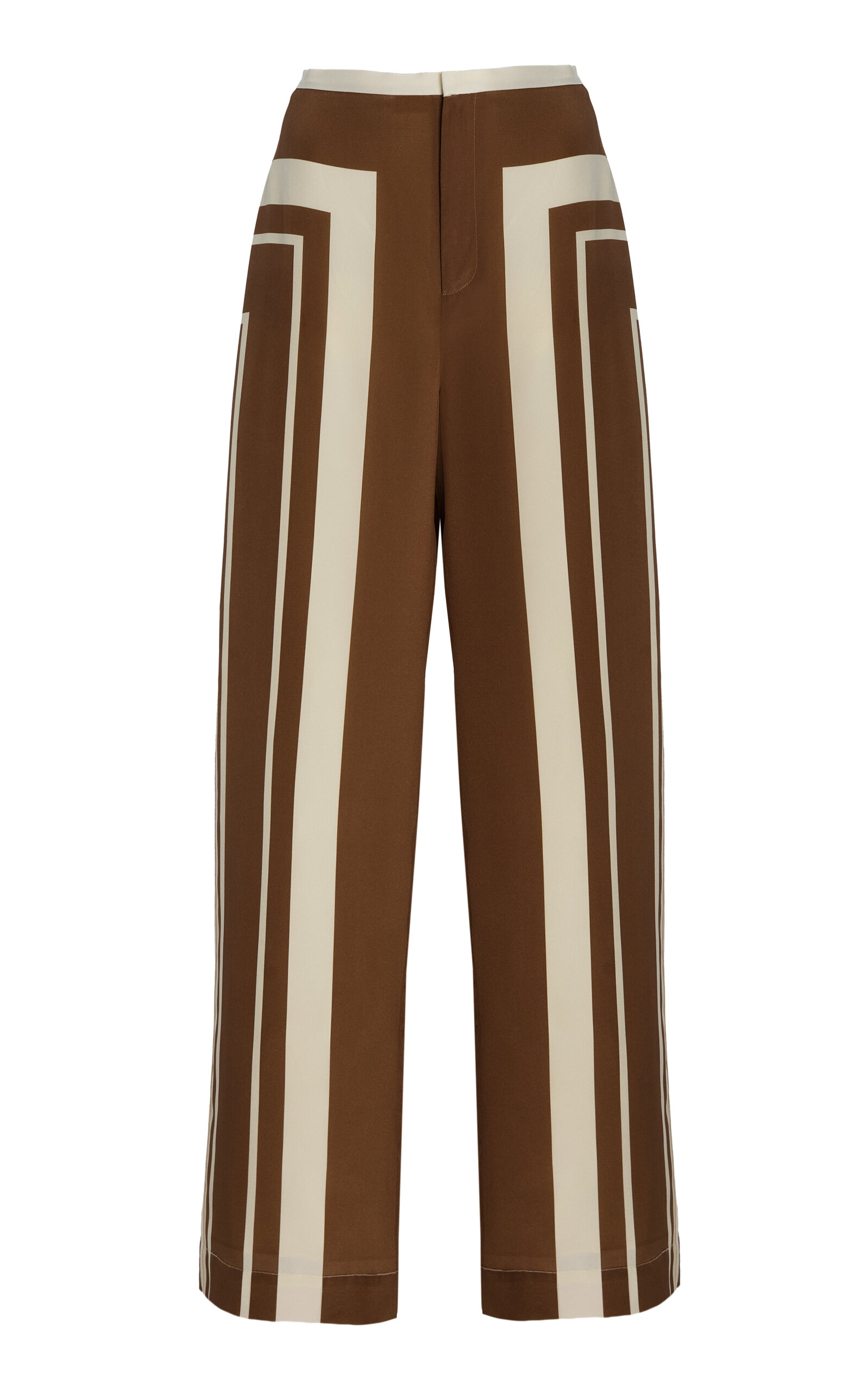 Exclusive Rashed Sir SIR. - Exclusive Pietra Silk StraightLeg Pants Brown 1