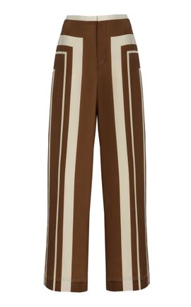 SIR. SIR. Exclusive Pietra Silk StraightLeg Pants Brown 1