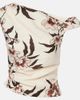 SIR SIR Floral asymmetric linen top - 1