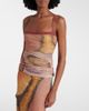 SIR SIR Gathered printed mesh tank top - 2