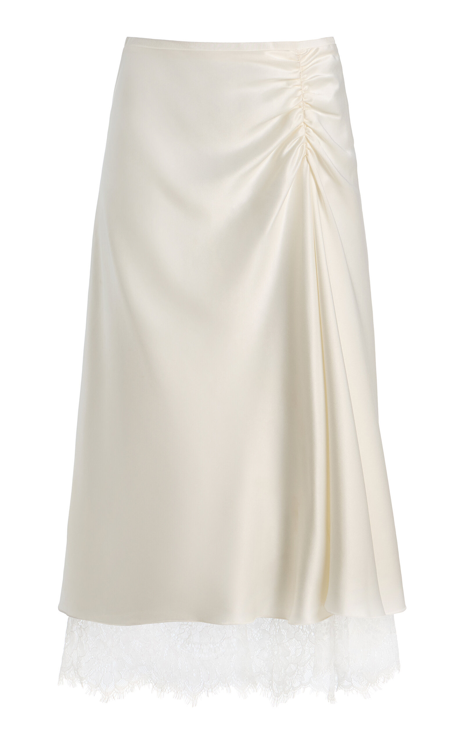 SIR. SIR. Ingrid LaceTrimmed Satin Midi Skirt