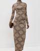 SIR. SIR. Isola Midi Skirt Rose Parquet Plum - 5