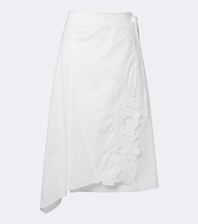 SIR SIR Klara asymmetric cotton midi skirt