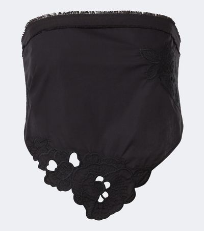 SIR SIR Klara embroidered cotton scarf