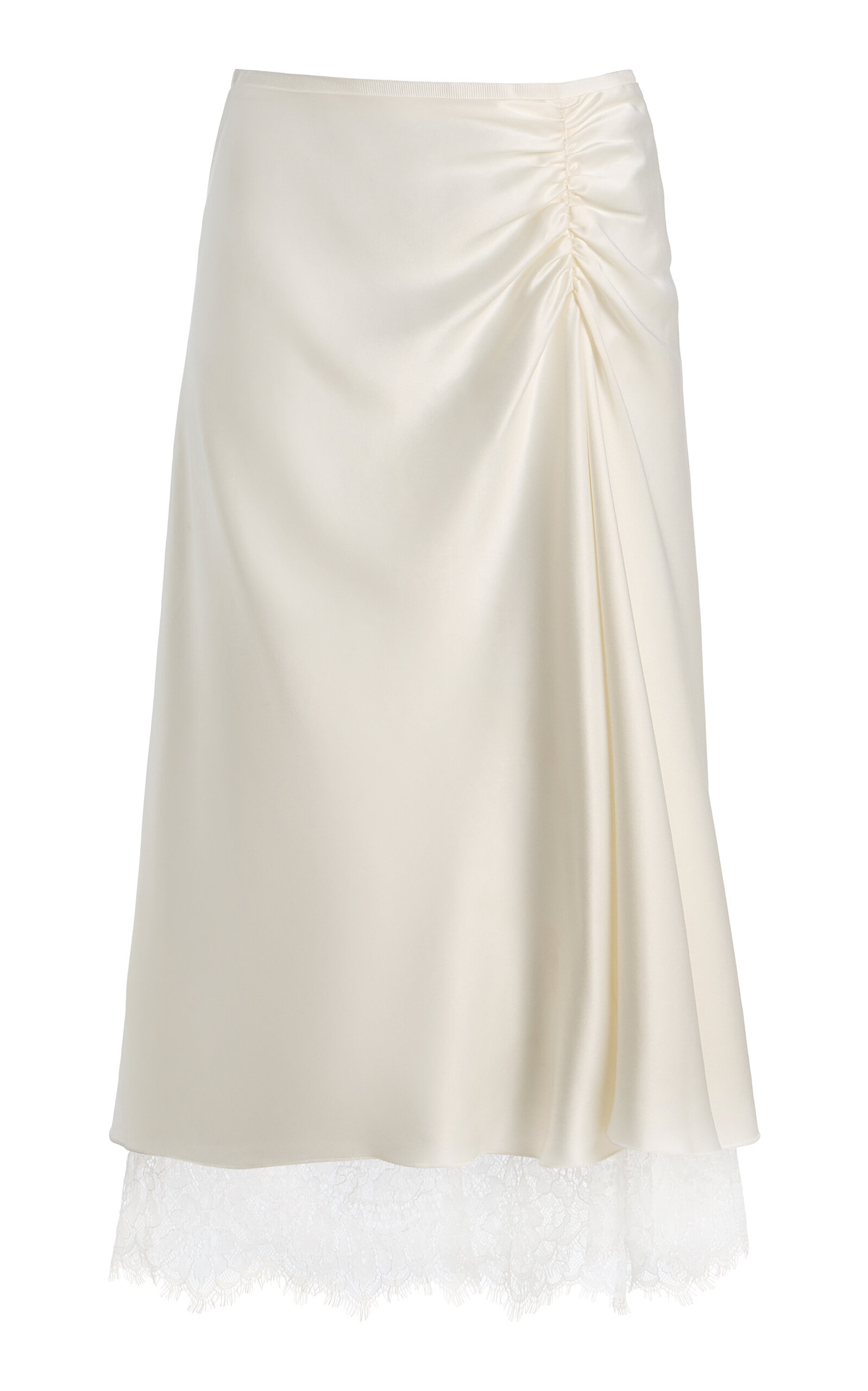 SIR. SIR. Klara LaceTrimmed Satin Midi Skirt
