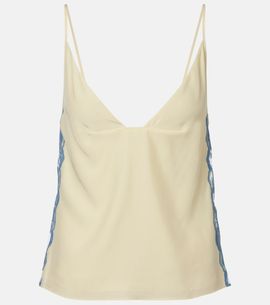 SIR SIR Lace-trimmed silk camisole