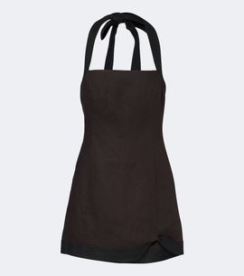 SIR SIR Linen halterneck minidress