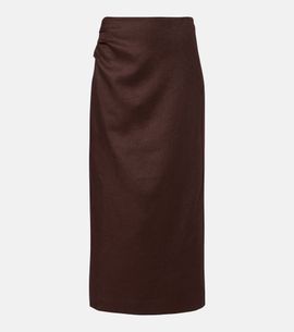 SIR SIR Linen midi skirt