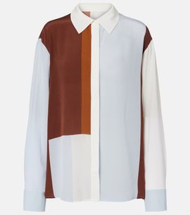 SIR SIR Marais colorblocked silk shirt