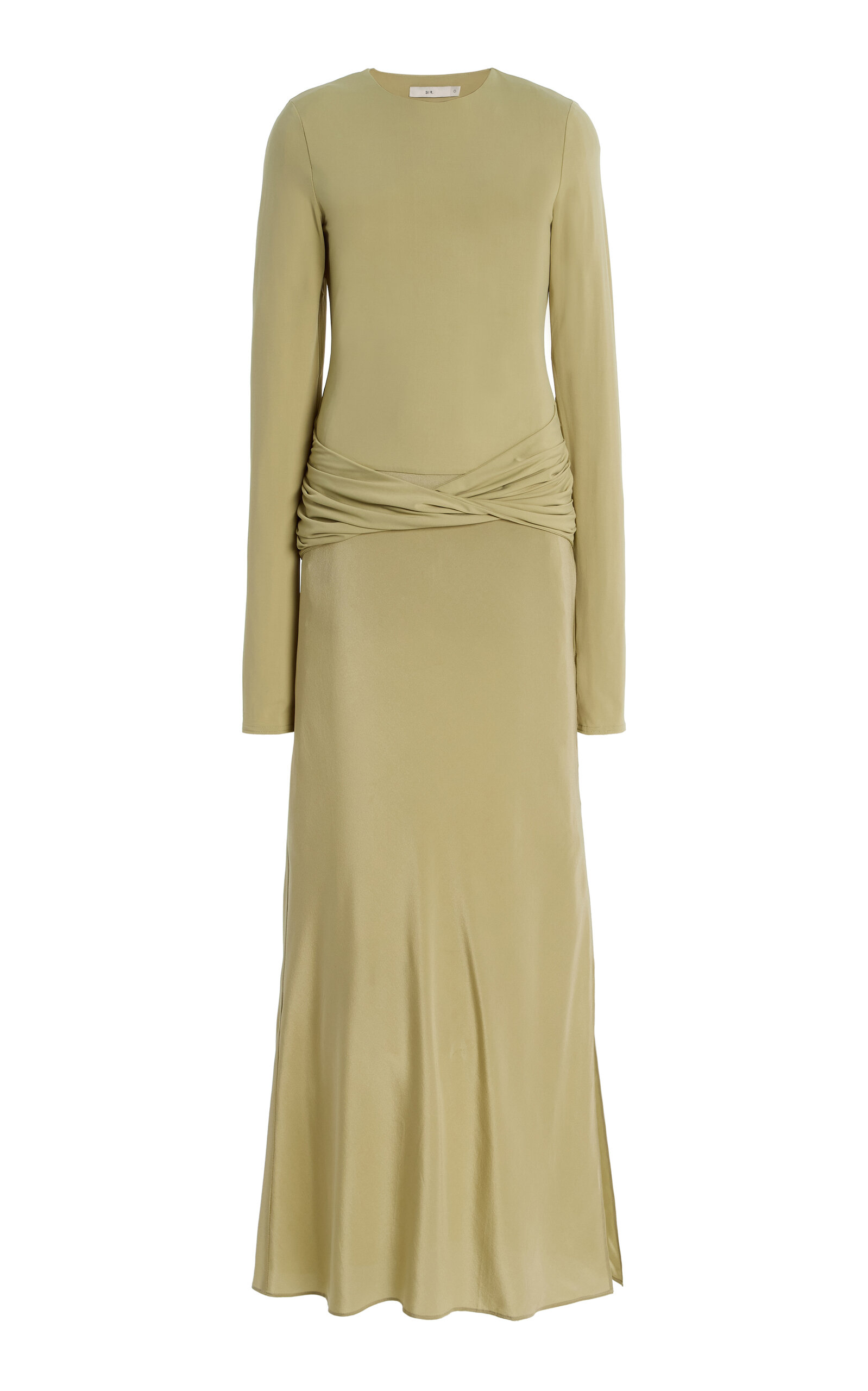 sir dress green Margherita Stripe Dress – Gorsuch main image 1
