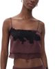 SIR. SIR. Noria Silk Cropped Cami Dark Plum - 1