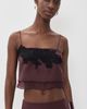 SIR. SIR. Noria Silk Cropped Cami Dark Plum - 2