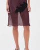 SIR. SIR. Noria Silk Midi Skirt Dark Plum - 2