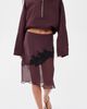 SIR. SIR. Noria Silk Midi Skirt Dark Plum - 5