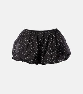 SIR SIR Polka-dot high-rise silk shorts