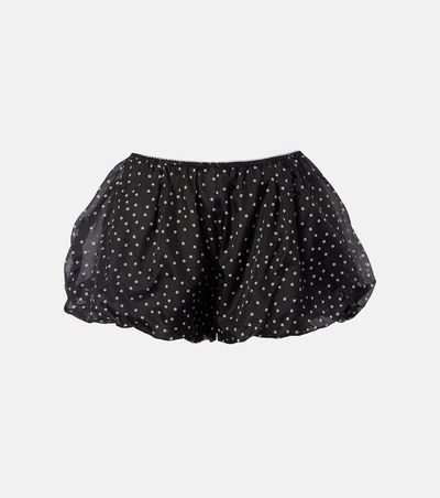 SIR SIR Polka-dot high-rise silk shorts