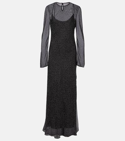 SIR SIR Polka-dot silk maxi dress