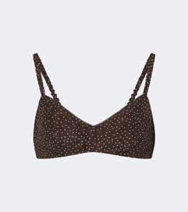 SIR SIR Polka-dot silk organza bra top