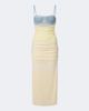 SIR SIR Printed ruched mesh maxi dress - 1