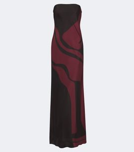 SIR SIR Printed silk satin maxi dress