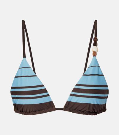 SIR SIR Rioja beaded striped bikini top