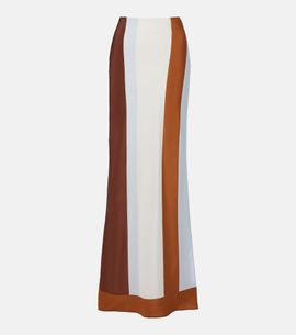 SIR SIR Striped silk maxi skirt