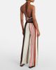SIR SIR Thistle striped open-back silk satin top - 3
