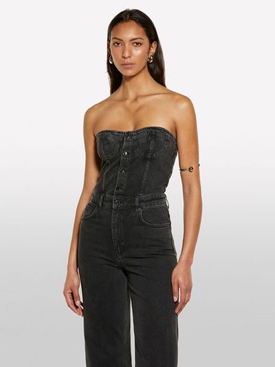 Sisley Denim Bustier Overall (42Y7LT00MBK)