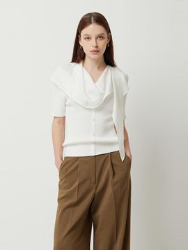 Sisley Detachable Scarf Knit Sweater (SAKP42531IV)