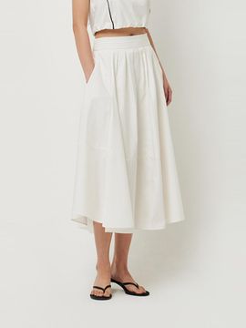 Sisley Echo Sisley Jacquard Flare Skirt (SASK31531BE) [Beige]